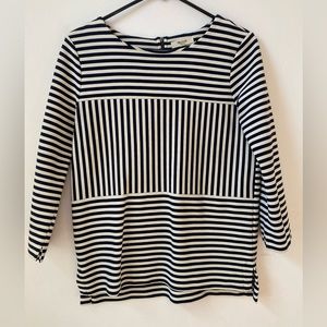 MADEWELL navy and white striped shirt